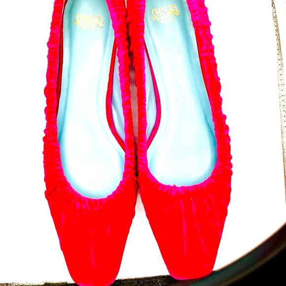 Frances Valentine Bright Pink Flats - Picture 2 of 8